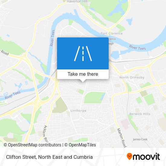 Clifton Street map