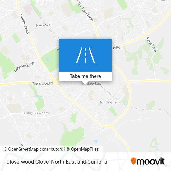 Cloverwood Close map
