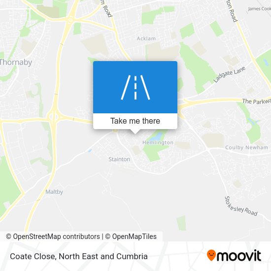 Coate Close map