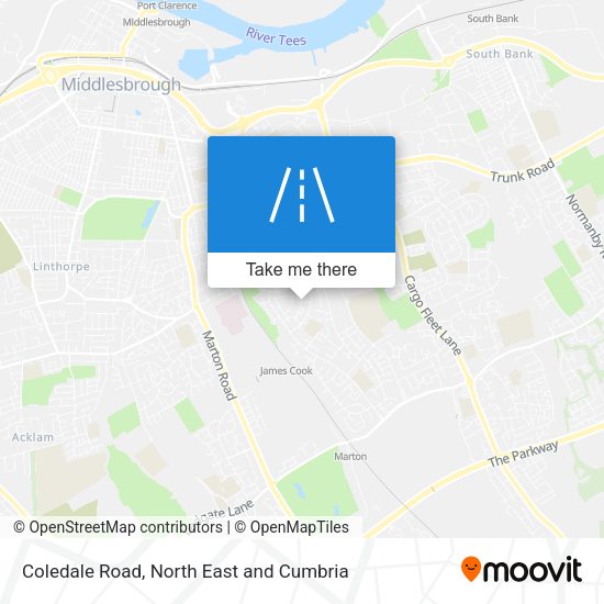 Coledale Road map