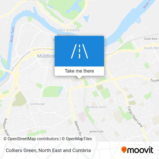 Colliers Green map