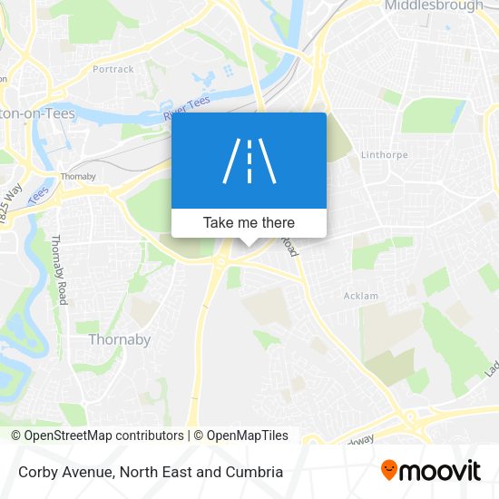 Corby Avenue map