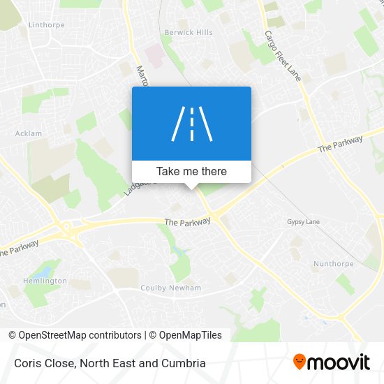 Coris Close map