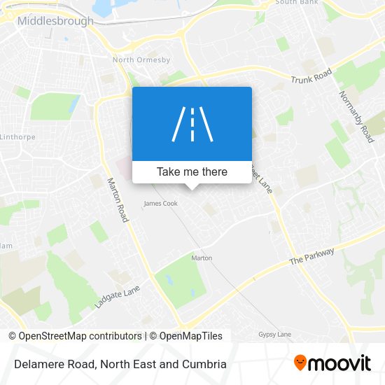 Delamere Road map