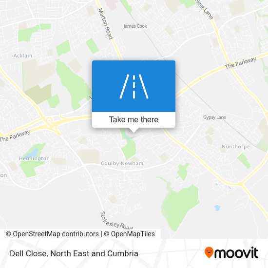 Dell Close map