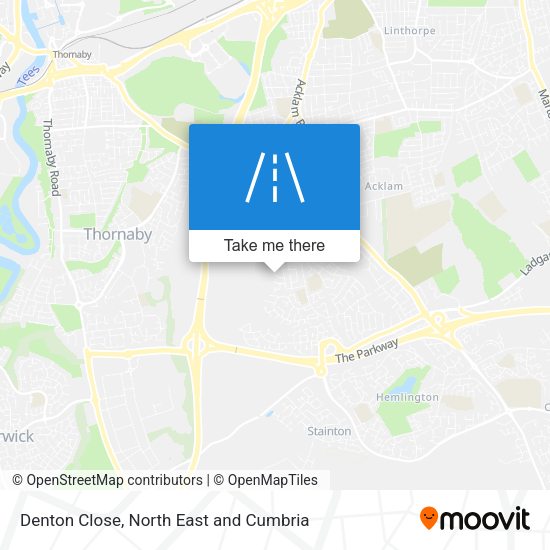 Denton Close map