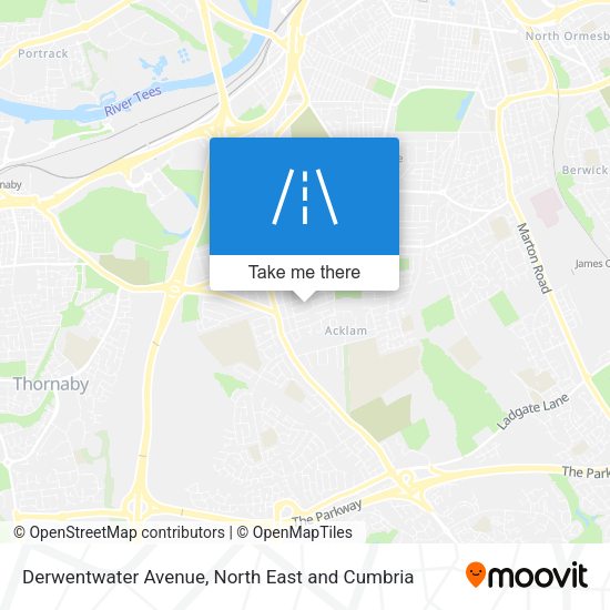 Derwentwater Avenue map