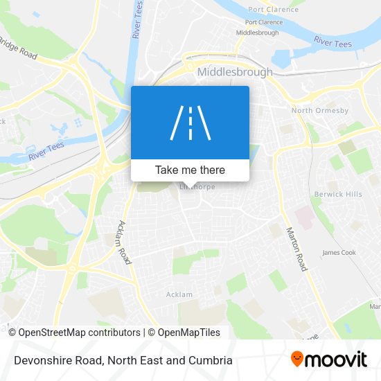 Devonshire Road map