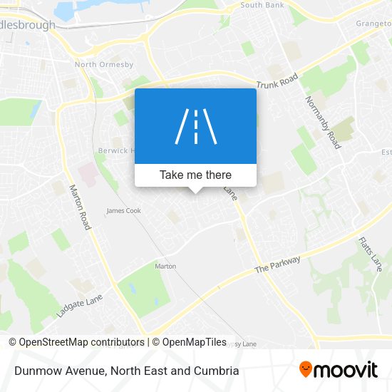 Dunmow Avenue map