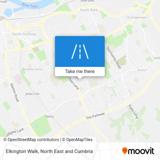 Elkington Walk map