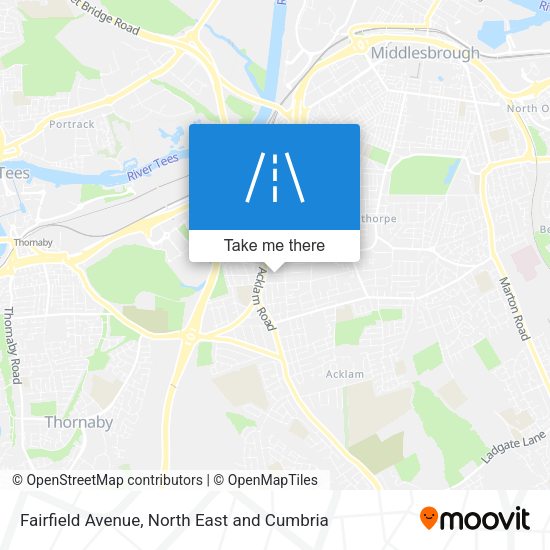 Fairfield Avenue map
