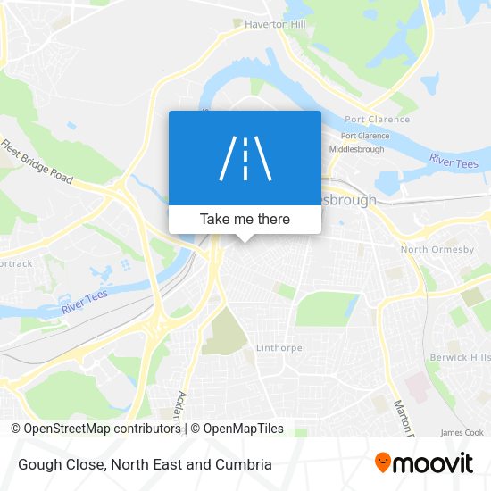Gough Close map