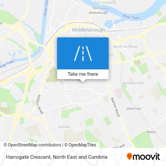 Harrogate Crescent map
