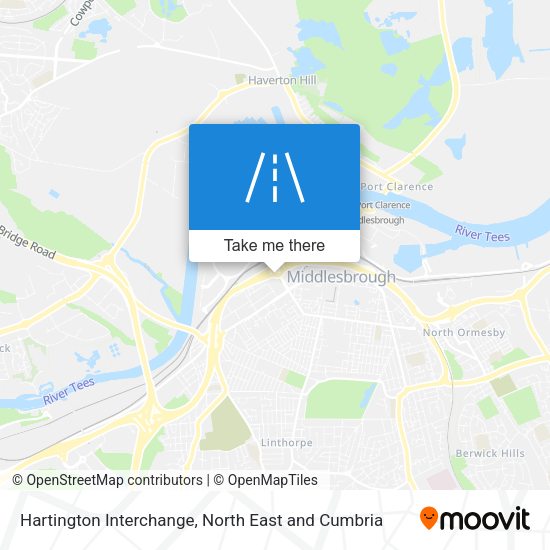 Hartington Interchange map