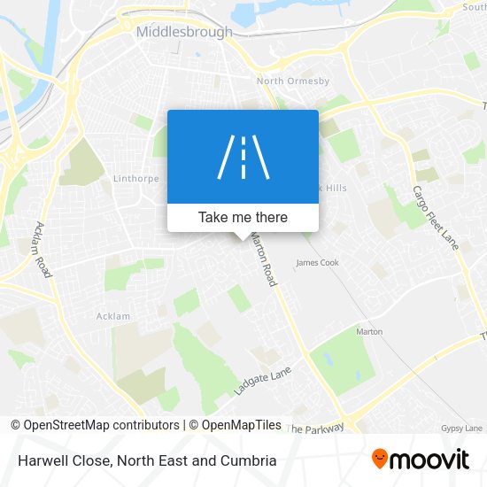 Harwell Close map