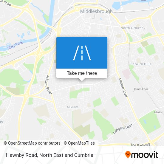 Hawnby Road map