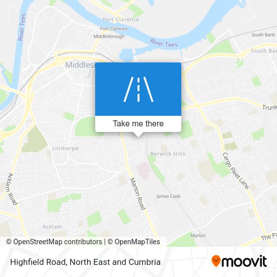 Highfield Road map
