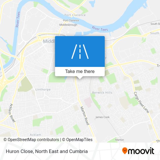 Huron Close map