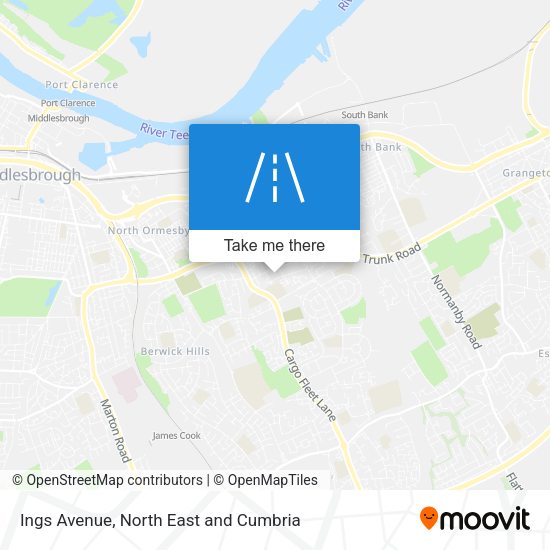 Ings Avenue map
