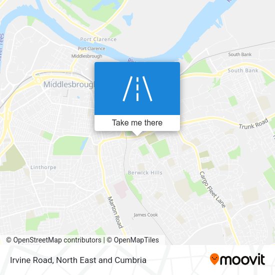 Irvine Road map