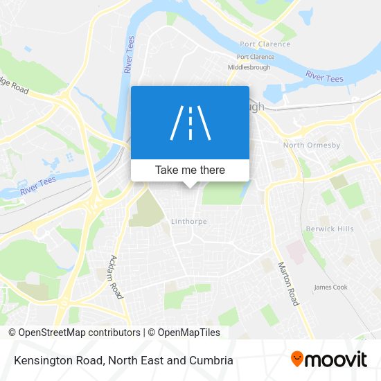 Kensington Road map