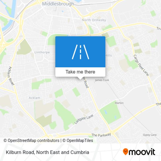 Kilburn Road map