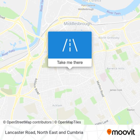 Lancaster Road map