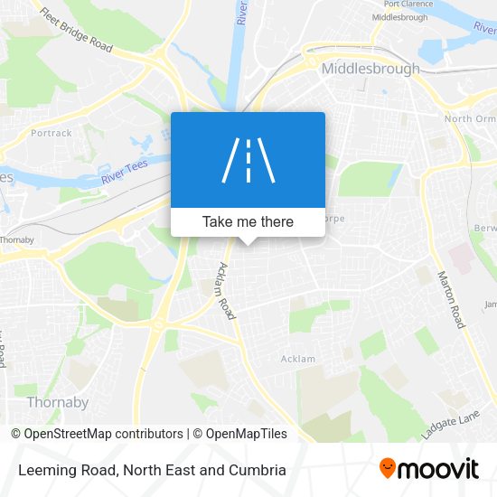 Leeming Road map