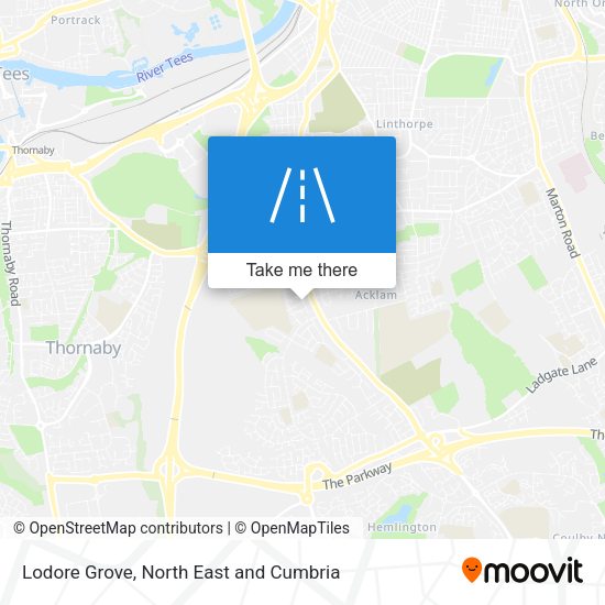 Lodore Grove map
