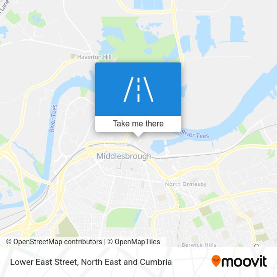 Lower East Street map