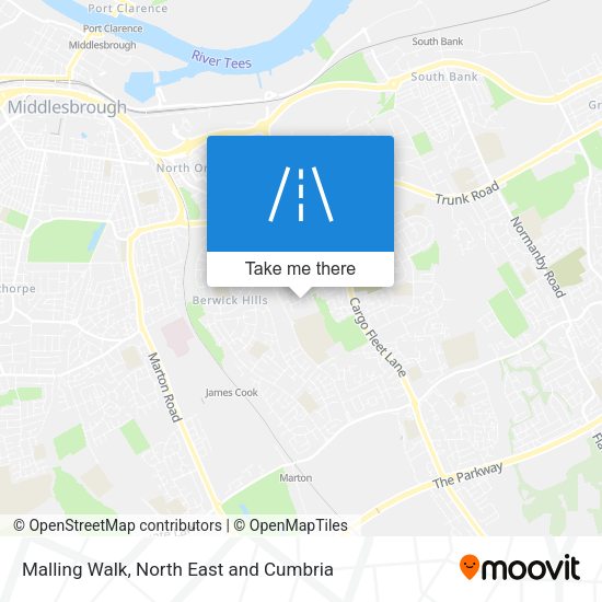 Malling Walk map