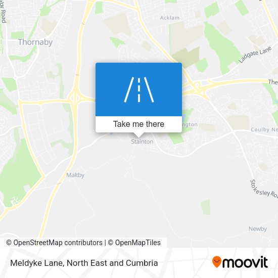 Meldyke Lane map
