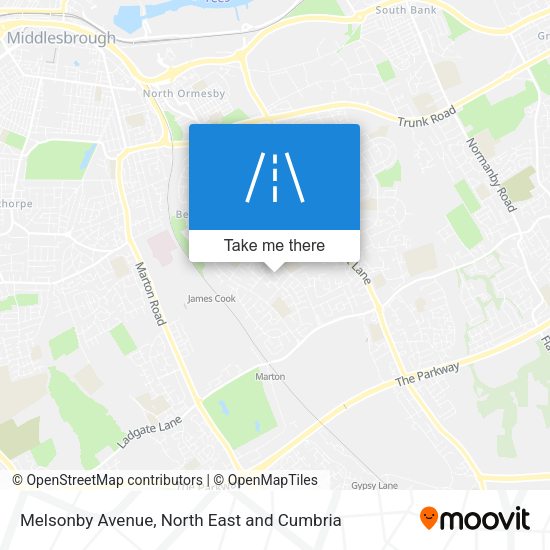 Melsonby Avenue map