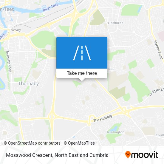 Mosswood Crescent map