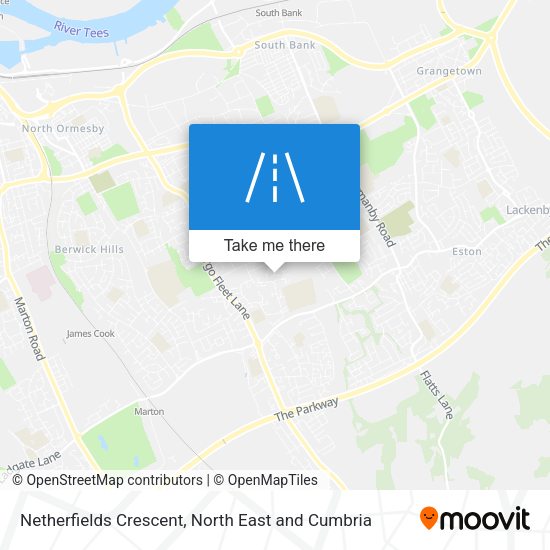 Netherfields Crescent map