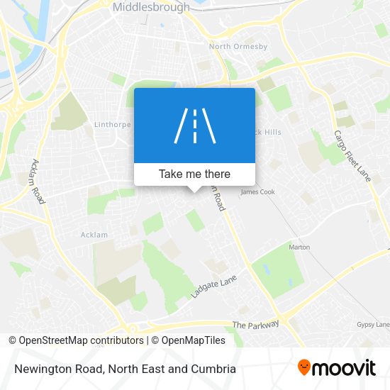 Newington Road map