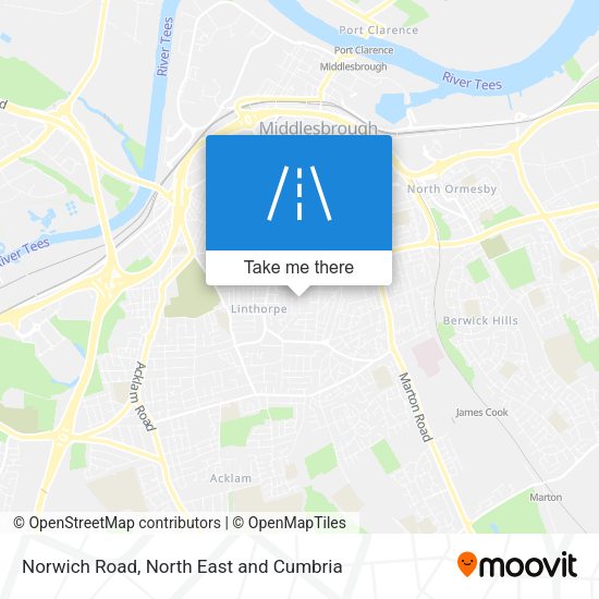 Norwich Road map