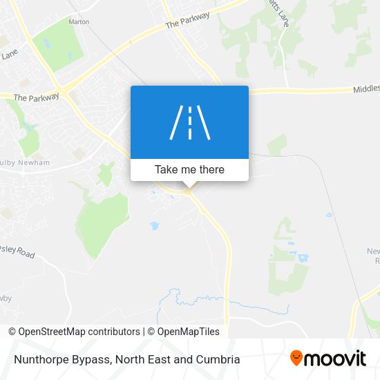 Nunthorpe Bypass map