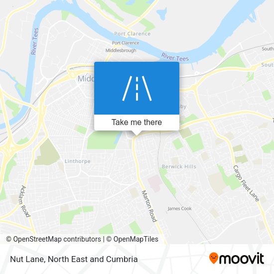 Nut Lane map
