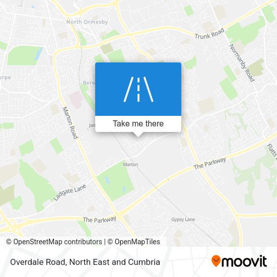 Overdale Road map