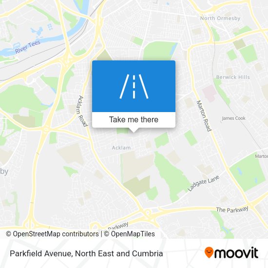 Parkfield Avenue map
