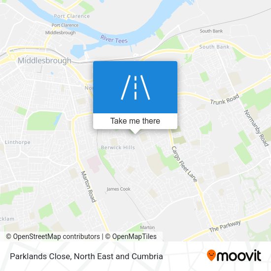 Parklands Close map