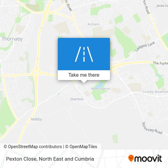 Pexton Close map