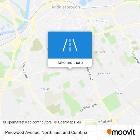 Pinewood Avenue map