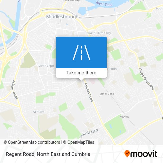 Regent Road map