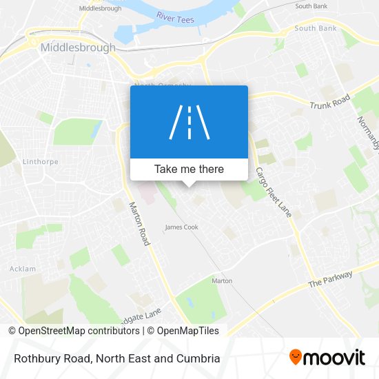 Rothbury Road map