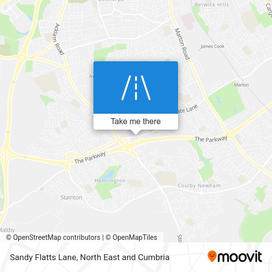 Sandy Flatts Lane map
