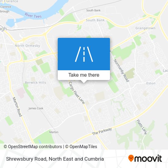 Shrewsbury Road map
