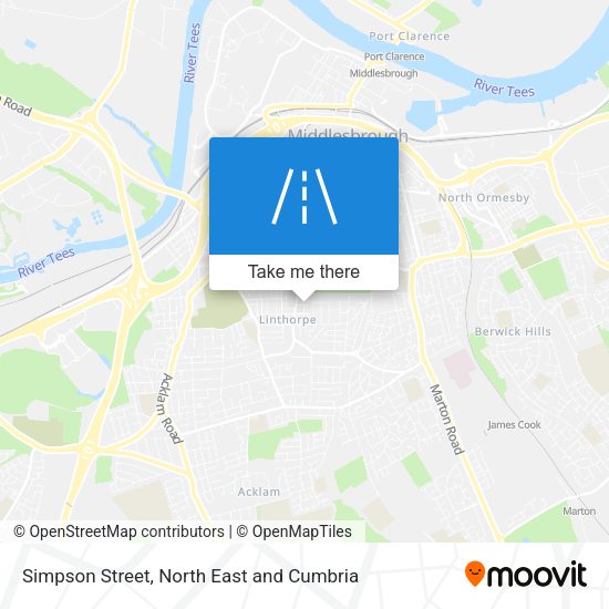 Simpson Street map