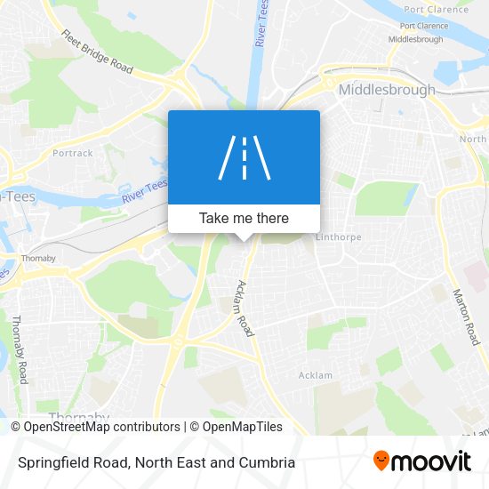 Springfield Road map